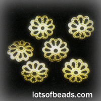 Economy filigree gold plated bead cap